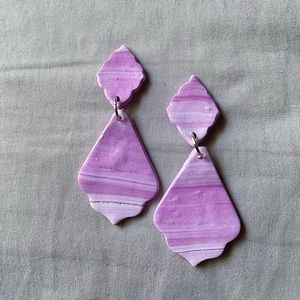 Handmade polymer clay earrings, very durable and super trendy.
